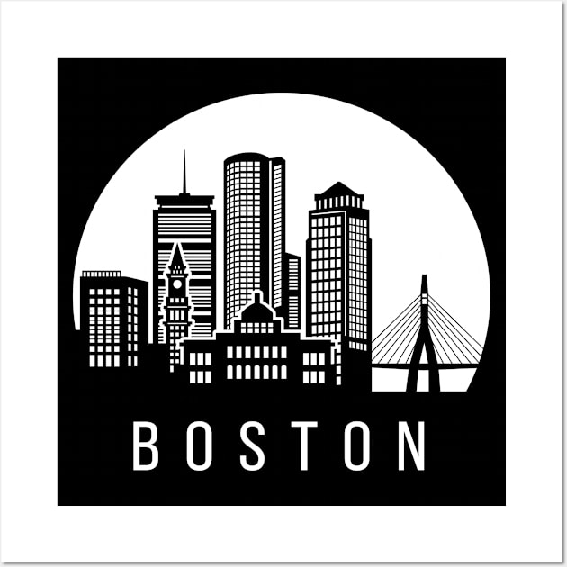 Boston Skyline Wall Art by ThyShirtProject - Affiliate